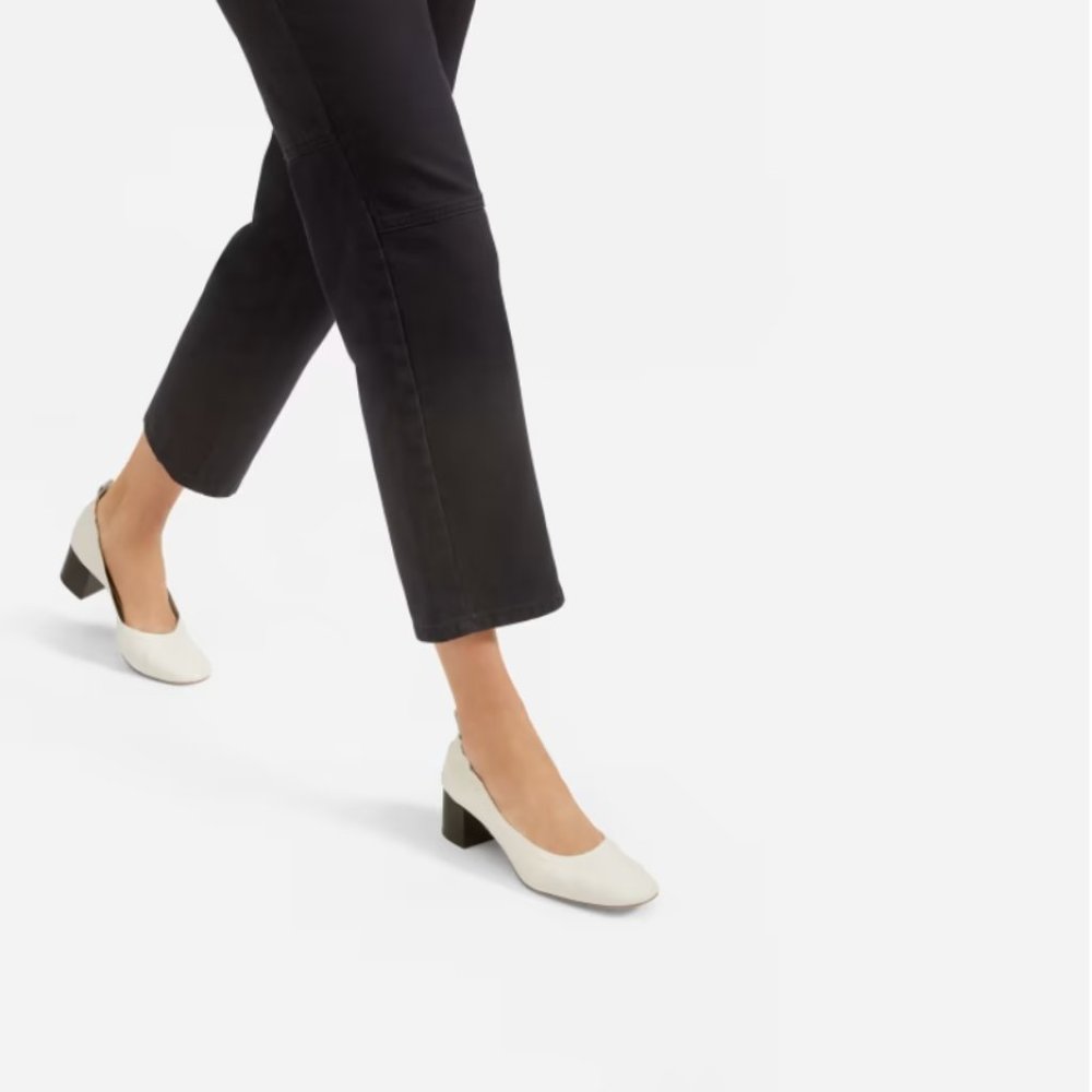 Everlane Italian Leather Day Heel (new, never worn)